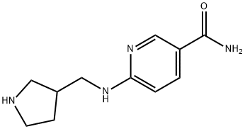 3-Pyridinecarboxamide, 6-[(3-pyrrolidinylmethyl)amino]- Struktur