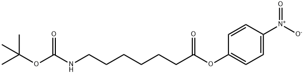 7-[[(1,1-dimethylethoxy)carbonyl]amino]- Heptanoic acid, 4-nitrophenyl este Struktur