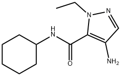 4-amino-N-cyclohexyl-1-ethyl-1H-pyrazole-5-carboxamide Structure