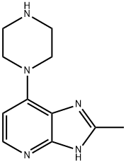 3H-Imidazo[4,5-b]pyridine, 2-methyl-7-(1-piperazinyl)- 结构式
