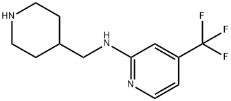 2-Pyridinamine,N-(4-piperidinylmethyl)-4-(trifluoromethyl)- 结构式