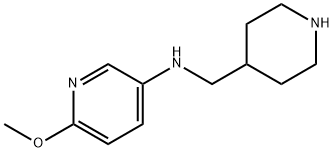3-Pyridinamine, 6-methoxy-N-(4-piperidinylmethyl)- 结构式