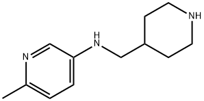 3-Pyridinamine, 6-methyl-N-(4-piperidinylmethyl)- Structure