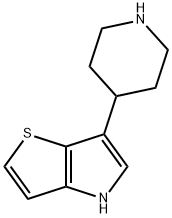 4H-Thieno[3,2-b]pyrrole, 6-(4-piperidinyl)-,1502460-10-7,结构式