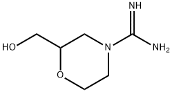 4-Morpholinecarboximidamide, 2-(hydroxymethyl)- Structure