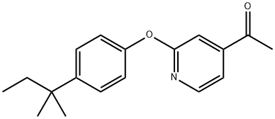 4-Acetyl-2-(4-tert-pentylphenoxy) pyridine 结构式