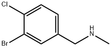 1-(3-bromo-4-chlorophenyl)-N-methylmethanamine 结构式