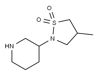 4-methyl-2-(piperidin-3-yl)-1lambda6,2-thiazolidine-1,1-dione Structure