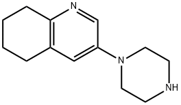 Quinoline, 5,6,7,8-tetrahydro-3-(1-piperazinyl)- Structure