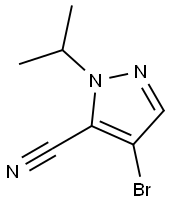 4-bromo-1-isopropyl-1H-pyrazole-5-carbonitrile Structure