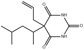 2,4,6(1H,3H,5H)-Pyrimidinetrione, 5-(1,3-dimethylbutyl)-5-(2-propen-1-yl)- Struktur