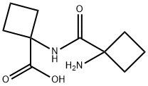 Cyclobutanecarboxylic acid, 1-[[(1-aminocyclobutyl)carbonyl]amino]- Struktur