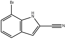7-溴-1H-吲哚-2-甲腈 结构式