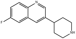 Quinoline, 6-fluoro-3-(4-piperidinyl)- 结构式