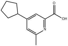 4-环戊基-6-甲基吡啶甲酸 结构式