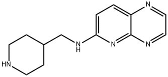 Pyrido[2,3-b]pyrazin-6-amine,N-(4-piperidinylmethyl)- Structure