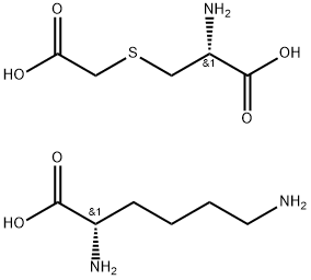 L-Lysine, compd. with S-(carboxymethyl)-L-cysteine (1:1), monohydrate (9CI) Struktur