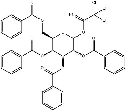 D-Glucopyranose, 2,3,4,6-tetrabenzoate 1-(2,2,2-trichloroethanimidate), 151767-11-2, 结构式