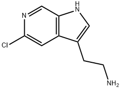 1H-Pyrrolo[2,3-c]pyridine-3-ethanamine, 5-chloro- Structure