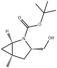 2-Azabicyclo[3.1.0]hexane-2-carboxylic acid, 3-(hydroxymethyl)-5-methyl-, 1,1-dimethylethyl ester, (1R,3S,5R)- Structure