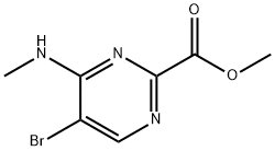 2-Pyrimidinecarboxylic acid, 5-bromo-4-(methylamino)-, methyl ester 结构式