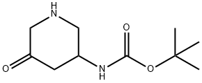 (5-氧代-哌啶-3-基)-氨基甲酸叔丁酯, 1523457-35-3, 结构式