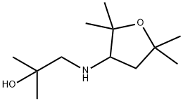 2-Propanol, 2-methyl-1-[(tetrahydro-2,2,5,5-tetramethyl-3-furanyl)amino]- Struktur