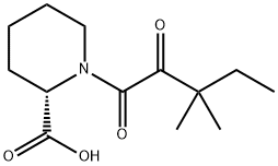 2-Piperidinecarboxylic acid, 1-(3,3-dimethyl-1,2-dioxopentyl)-, (2S)- Structure