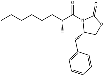 -3-(2-Methyl-1-oxooctyl)-4-(phenylmethyl)-2-oxazolidinone 结构式