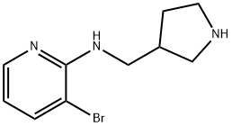 2-Pyridinamine, 3-bromo-N-(3-pyrrolidinylmethyl)- 结构式