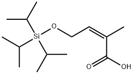 2-Butenoic acid, 2-methyl-4-[[tris(1-methylethyl)silyl]oxy]-, (2Z)- Structure