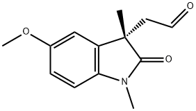 1H-Indole-3-acetaldehyde, 2,3-dihydro-5-methoxy-1,3-dimethyl-2-oxo-, (3S)- Structure