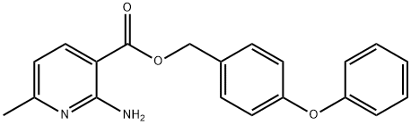 3-Pyridinecarboxylic acid, 2-amino-6-methyl-, (4-phenoxyphenyl)methyl ester Structure