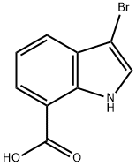 1H-Indole-7-carboxylic acid, 3-bromo-,1531896-22-6,结构式