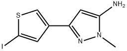 1H-Pyrazol-5-amine, 3-(5-iodo-3-thienyl)-1-methyl- Structure