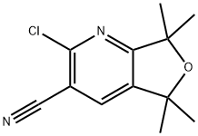 Furo[3,4-b]pyridine-3-carbonitrile, 2-chloro-5,7-dihydro-5,5,7,7-tetramethyl- Structure