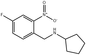 Benzenemethanamine, N-cyclopentyl-4-fluoro-2-nitro- 结构式