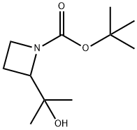 1-Azetidinecarboxylic acid, 2-(1-hydroxy-1-methylethyl)-, 1,1-dimethylethyl este… Structure