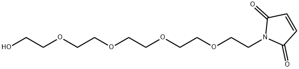 1-(14-Hydroxy-3,6,9,12-tetraoxatetradecyl)-1H-pyrrole-2,5-dione, 153758-87-3, 结构式
