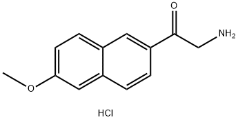 2-氨基-1-(6-甲氧基萘-2-基)乙酮盐酸盐 结构式