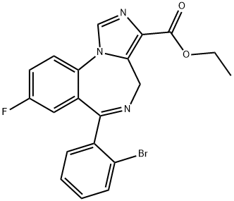 4H-Imidazo[1,5-a][1,4]benzodiazepine-3-carboxylic acid, 6-(2-bromophenyl)-8-fluoro-, ethyl ester