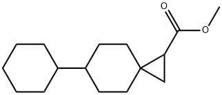 Spiro[2.5]octane-1-carboxylic acid, 6-cyclohexyl-, methyl ester Struktur
