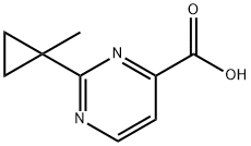 4-Pyrimidinecarboxylic acid, 2-(1-methylcyclopropyl)-,1539475-97-2,结构式