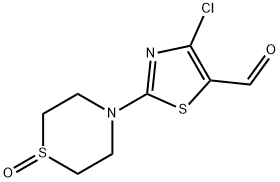 5-Thiazolecarboxaldehyde, 4-chloro-2-(1-oxido-4-thiomorpholinyl)- Structure