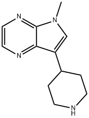 5H-Pyrrolo[2,3-b]pyrazine, 5-methyl-7-(4-piperidinyl)- Structure