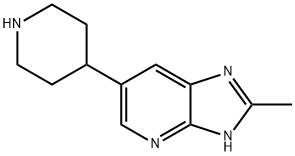 3H-Imidazo[4,5-b]pyridine, 2-methyl-6-(4-piperidinyl)- Structure