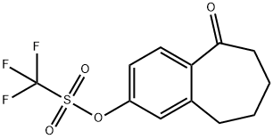 5-氧代-6,7,8,9-四氢-5H-苯并[7]环壬-2-基三氟甲磺酸盐, 154122-33-5, 结构式