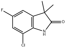 2H-Indol-2-one, 7-chloro-5-fluoro-1,3-dihydro-3,3-dimethyl- Structure
