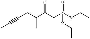 Phosphonic acid, P-(3-methyl-2-oxo-5-heptyn-1-yl)-, diethyl ester Struktur