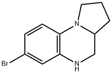 7-溴-1H,2H,3H,3AH,4H,5H-吡咯并[1,2-A]喹喔啉 结构式